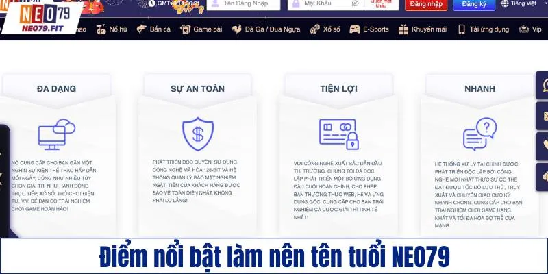 Điểm nổi bật làm nên tên tuổi NEO79 là gì?