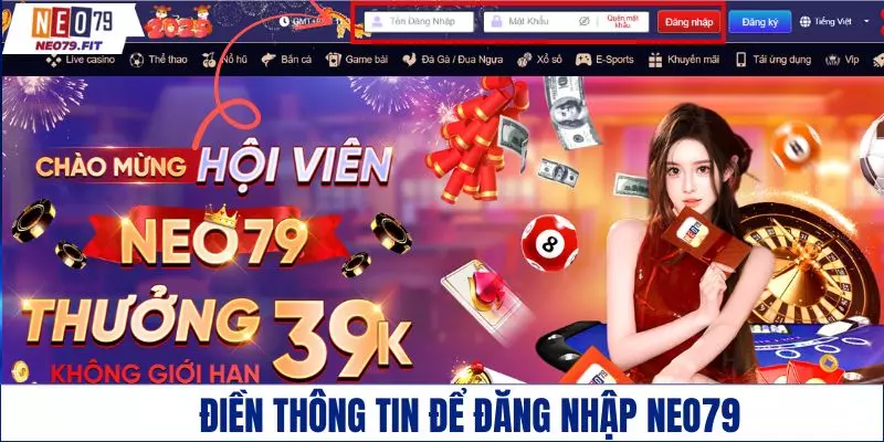 Nhập thông tin theo hướng dẫn hiển thị trên màn hình