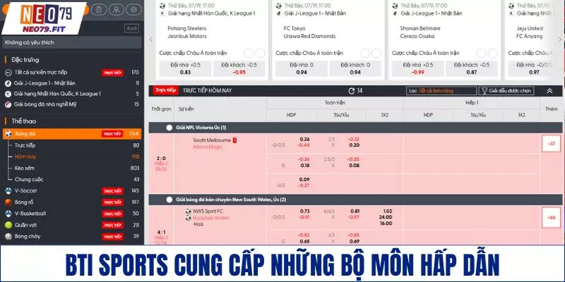 BTi Sports cung cấp đa dạng bộ môn hấp dẫn